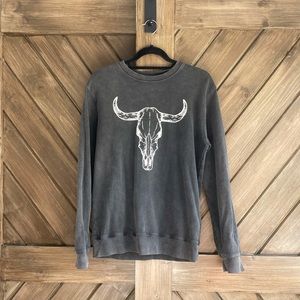 Cow Skull Crewneck Sweater